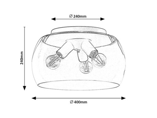 Stropní svítidlo Ursula Rabalux 3189