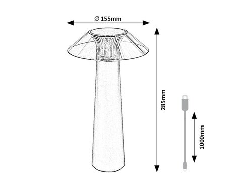 Venkovní dekorativní LED lampa Assen Rabalux 77062